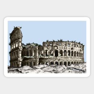 Coloseum 16th century sketch Magnet